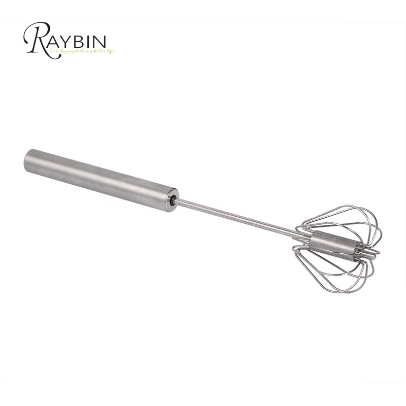 Stainless Steel Egg Whisk Press The Semi-Automatic Beater Mixture Egg & Milk Frother