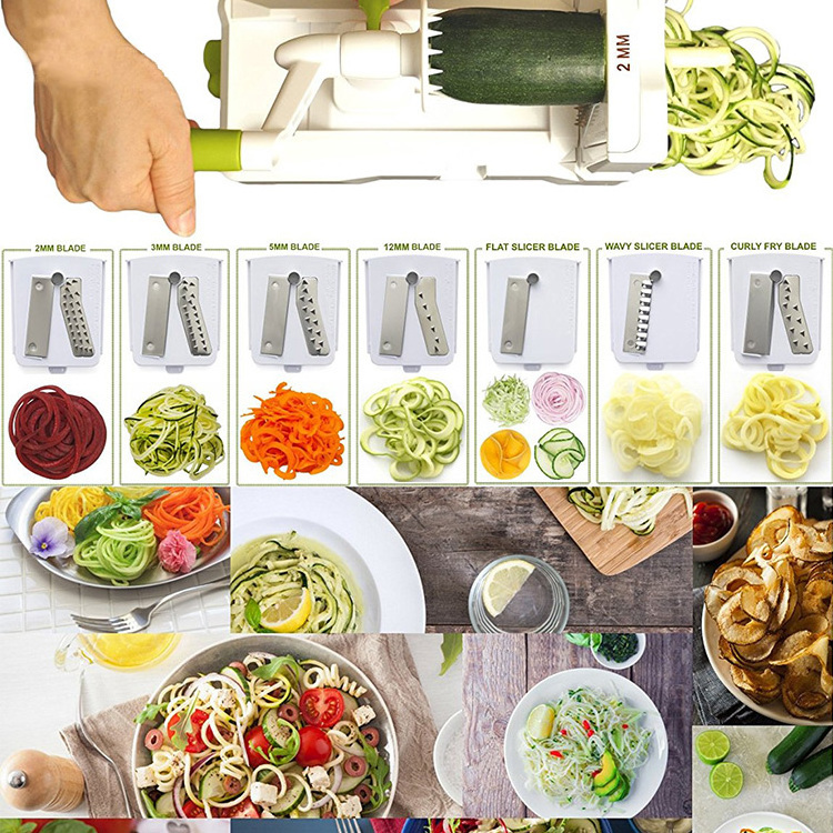 Wholesale kitchen accessories spiral vegetable cutter, vegetable cutter slicer, vegetable cutter