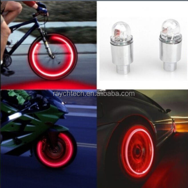 Car Tire Valve Ca ps Night Luminous Wheel Tyre Rim Stem Covers Fluorescent Dustproof Accessories For Auto Motorcycle Bike