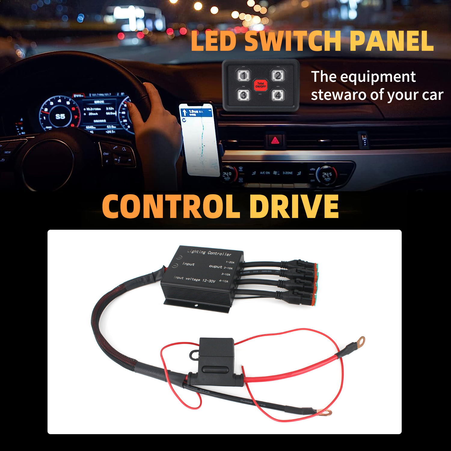 New remote control switch panel Dc 12v Touch Switch Panel Waterproof Car Off Road Light Control  Rv Boat Marine Caravan