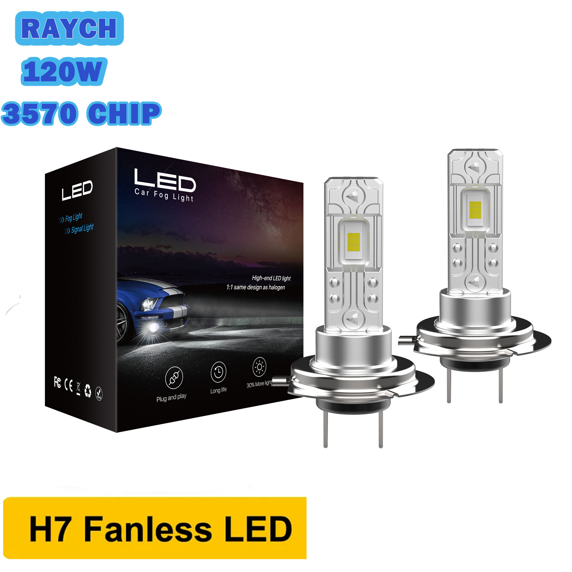 Super Bright V1 Car Headlights H7 Led H4 Led H8/h9/h11 Hb3/9005 Hb4/9006 Auto Bulb 60w 8000lm Automobiles Headlamp 6500k