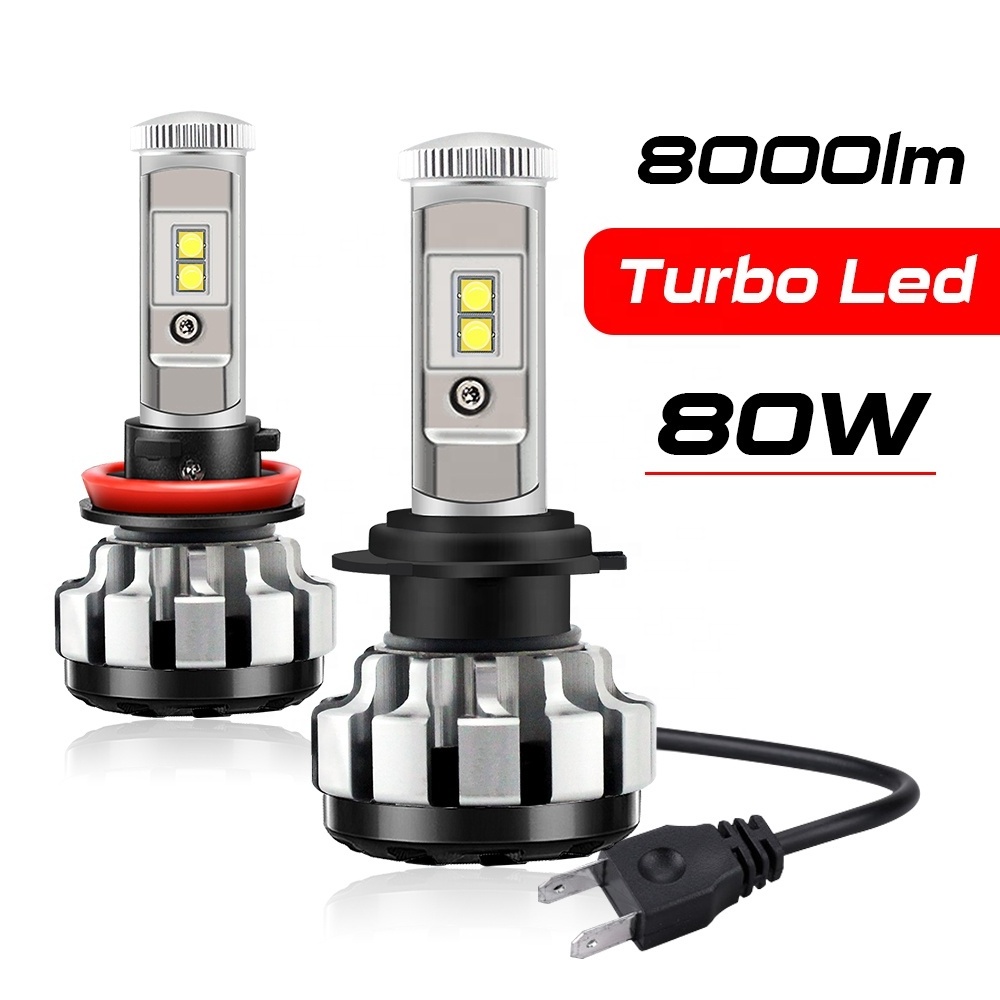 2021 New LED H4 H13 9004 9007 40 watts 4000 lumen car bulb H1 H7 H11 9005 9006 T1S led headlight  for car motorcycle truck