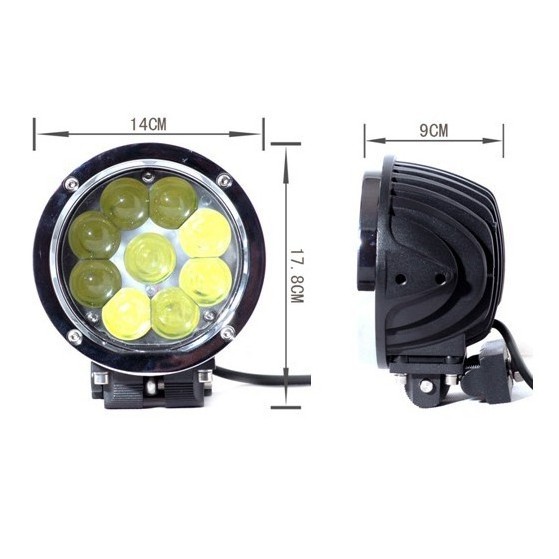 RAYCH 2022 5.5 inch 45W Round Led flood driving Work Lights Offroad Driving Pod Spotlight for J eep SUV ATV Boats Cars Trucks