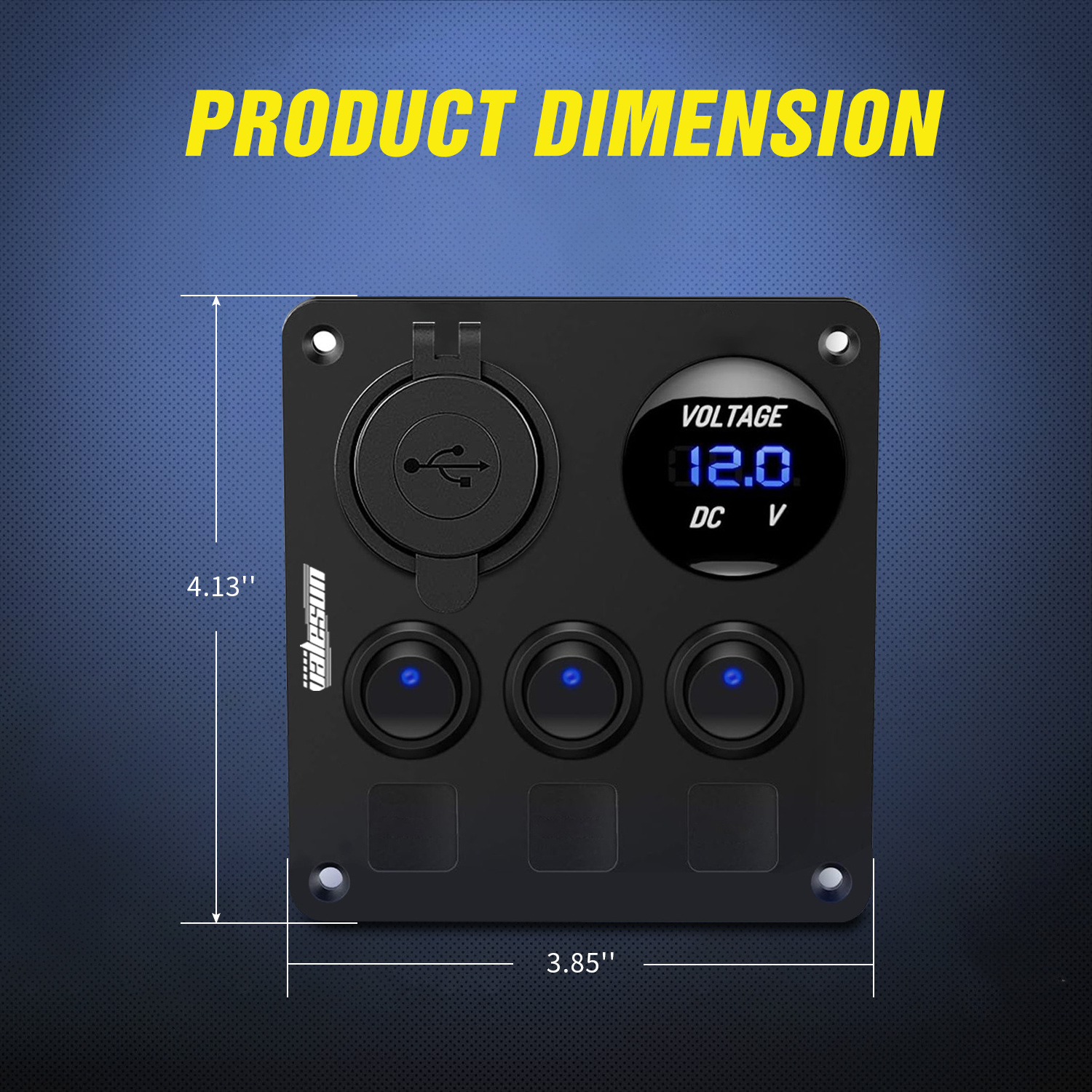 12v Socket With Voltmeter Universal Marine Button Switch Panel Boat Usb Micro Waterproof Rv Rocker Switch Panel