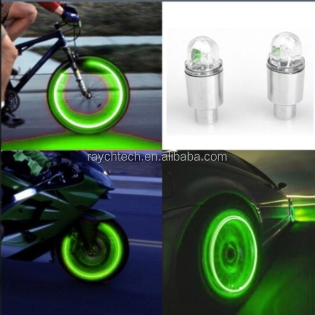 Car Tire Valve Ca ps Night Luminous Wheel Tyre Rim Stem Covers Fluorescent Dustproof Accessories For Auto Motorcycle Bike