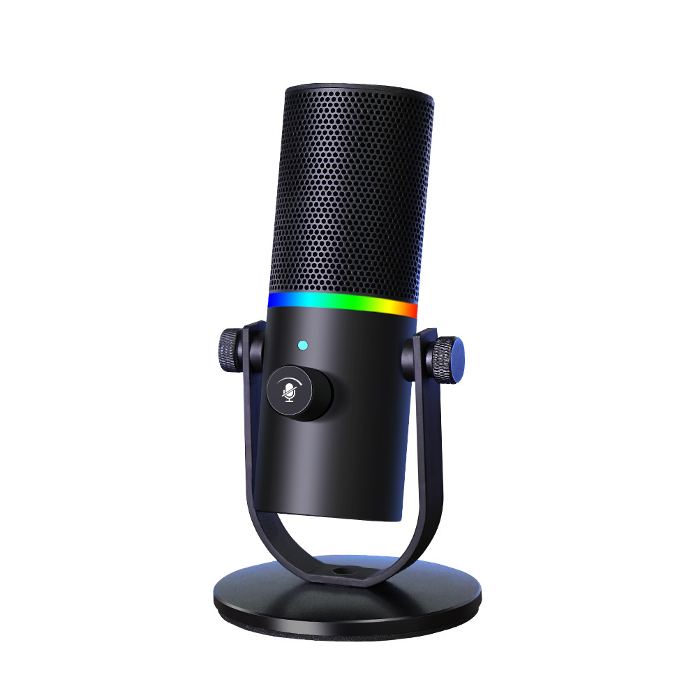 Popular USB Condenser Microphone Podcast Microphone Gaming/Recording/Streaming Microphone With RGB Lighting