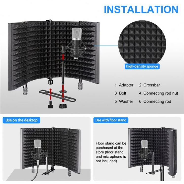 Professional Podcast Microphone Recording Vocal Booth