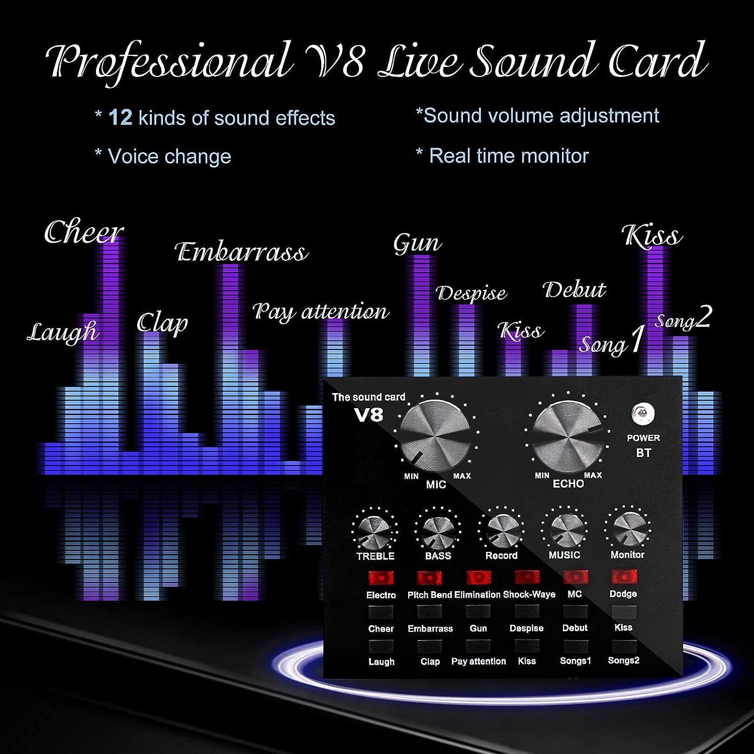 Bm800 sound card upgrade high quality studio microphone kit Family Concert condenser recording wired condenser microphone kit