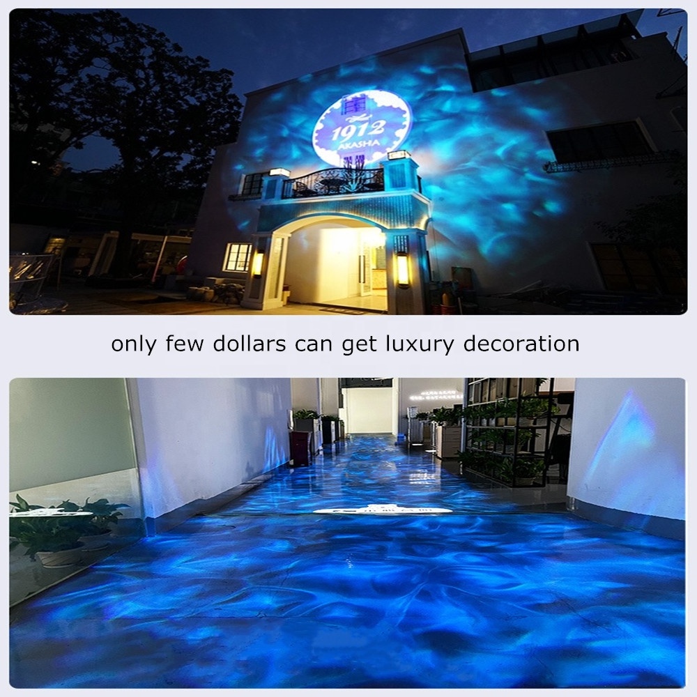 20W30W40W80W100W150W200W250W indoor outdoor waterproof IP65 led water wave effect gobo projector for advertising building