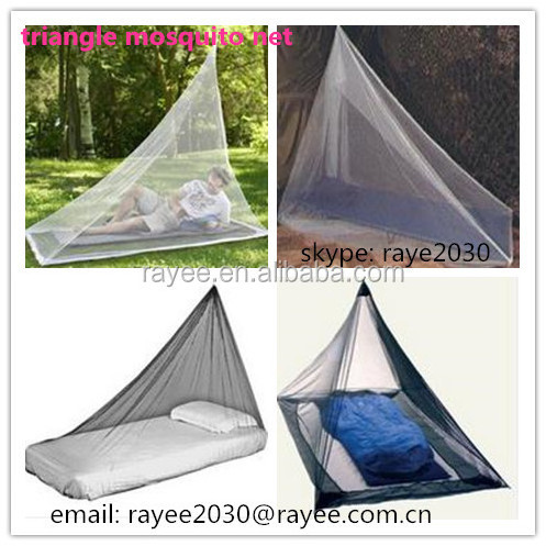 cheap triangle hanging polyester mosquito net for single bed, africa mosquito nets