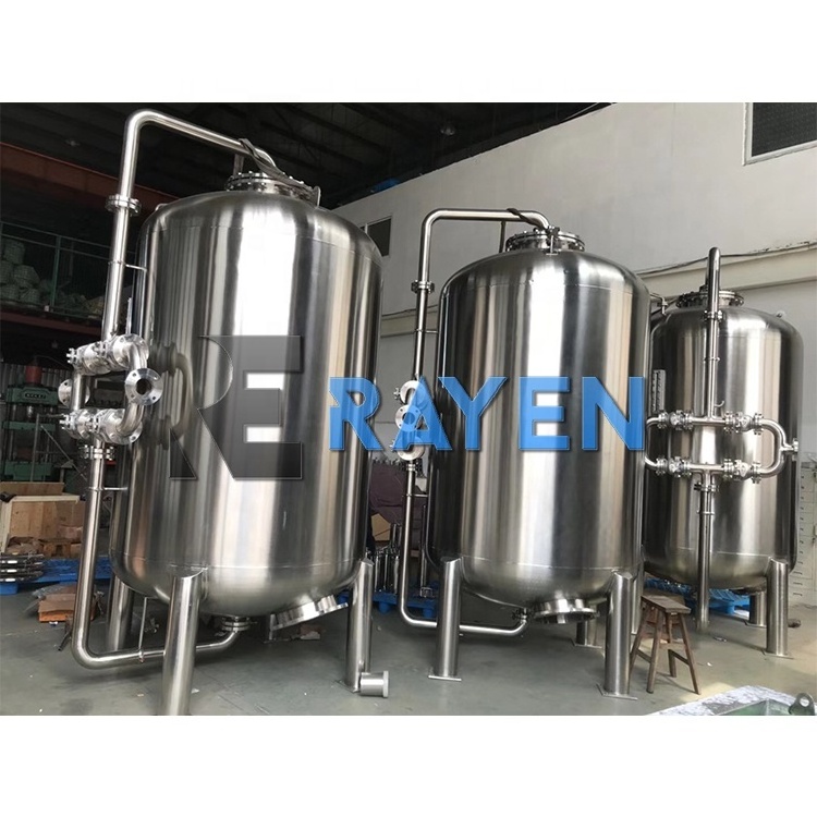 Industry SUS304 Stainless steel RO water treat coconut shell activated carbon filter activated carbon filter vessel