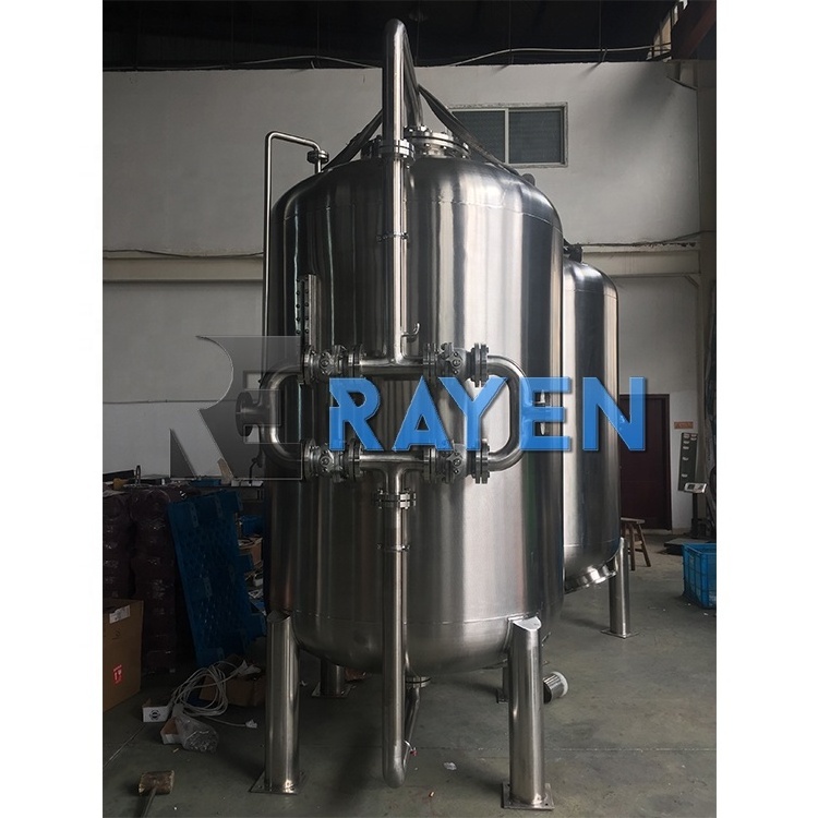 Industry SUS304 Stainless steel RO water treat coconut shell activated carbon filter activated carbon filter vessel