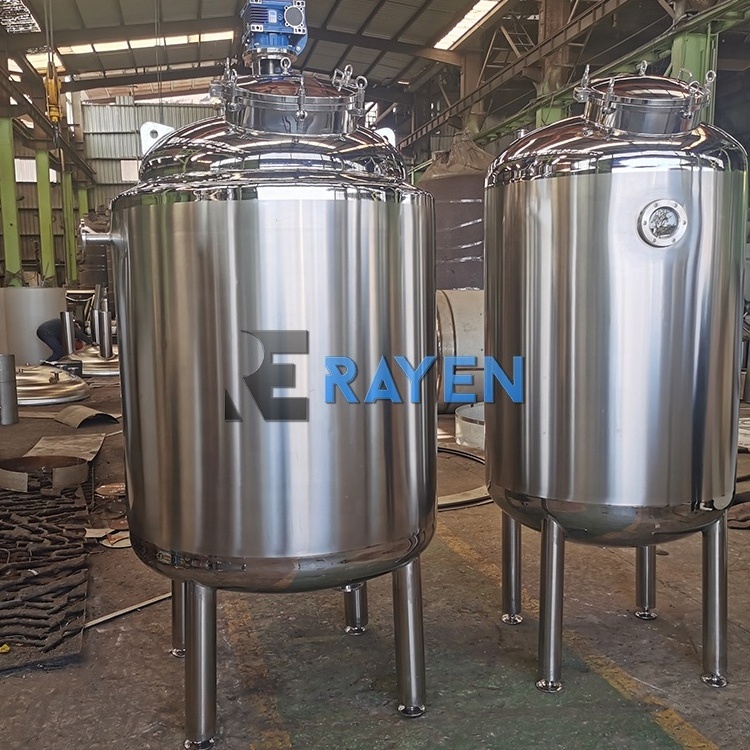 500L 1000L Stainless steel Tank  with agitator homogenizer  mixer Tank with  jacket electric heating Stainless steel mixing Tank