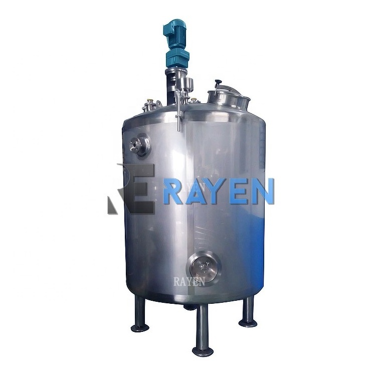 500L 1000L Stainless steel Tank  with agitator homogenizer  mixer Tank with  jacket electric heating Stainless steel mixing Tank