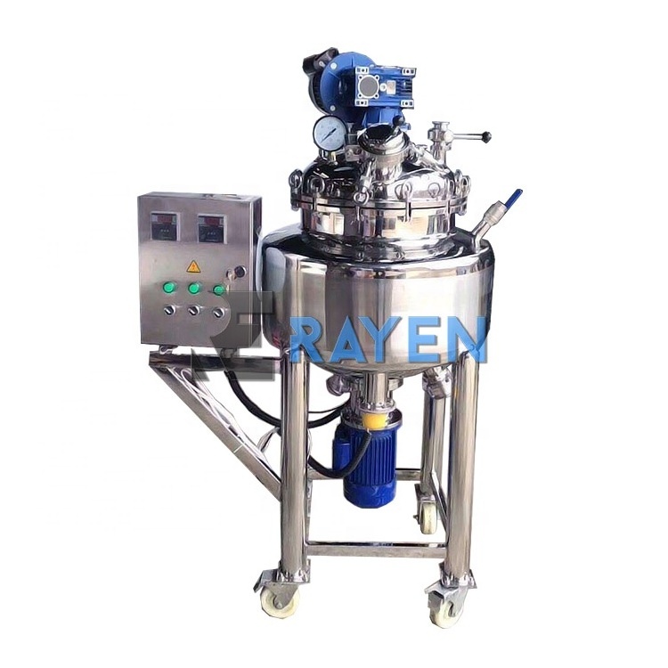 500L 1000L Stainless steel Tank  with agitator homogenizer  mixer Tank with  jacket electric heating Stainless steel mixing Tank