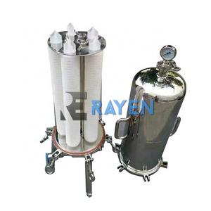 Food grade 304 or 316 10" 20" 30" core liquid beverage juice wine beer cartridge filter stainless steel filter Housing