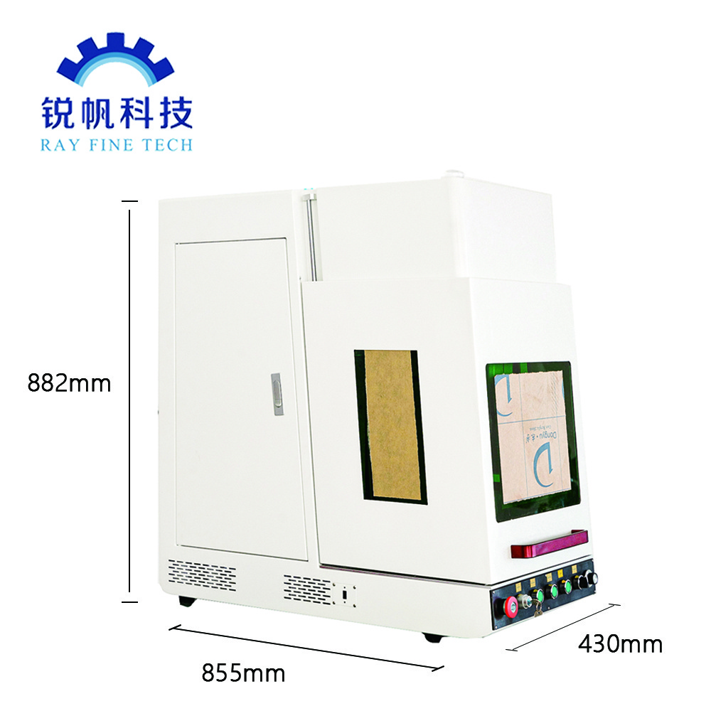 Enclosed 100W JPT  fiber laser marking machine metal engraver laser cutter fiber optic laser engraver for jewelry