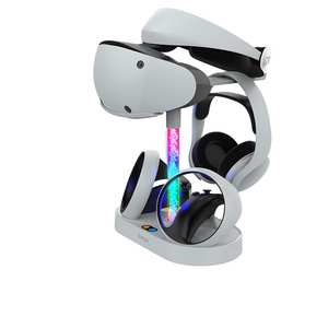 With RGB Light Indicator Light Dual Controller Charging Dock Station for PS VR2  VR Headset Display Charger Stand