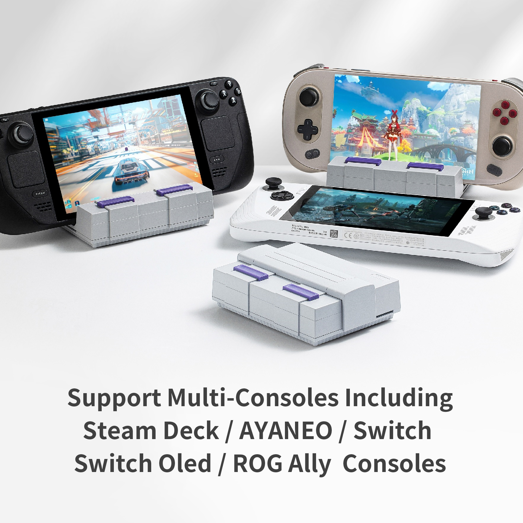 Infinite Rotation Dock GuliKit SD03 7 in 1 Docking Station for Steam Deck Nintendo Switch Game ...