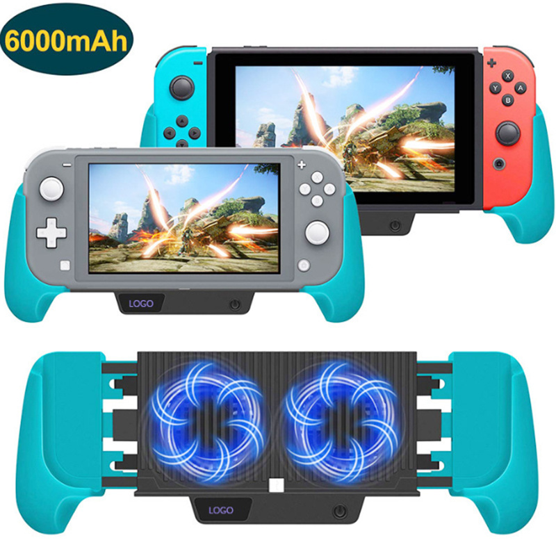 Protect Shell Cooling Fan For Switch Lite Console 6000mAh Battery Pack Charger Hand Charging Grip For Nintend Switch Lite