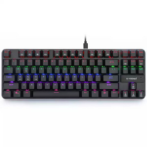 Custom wired pc gamer keyboard typewriter rgb 87 key gaming mechanical keyboard with low profile switch