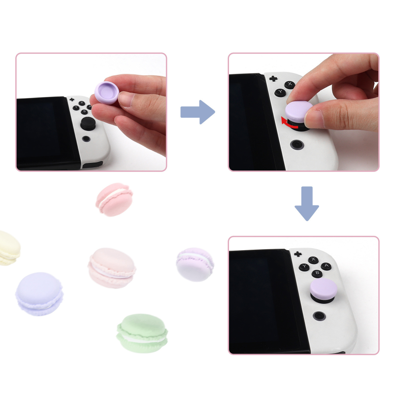 Video Gamepad Soft Silicone Joystick Cap For  Nintendo Switch Lite Oled Game Console Controllers  Thumb Stick Grips Protector Co