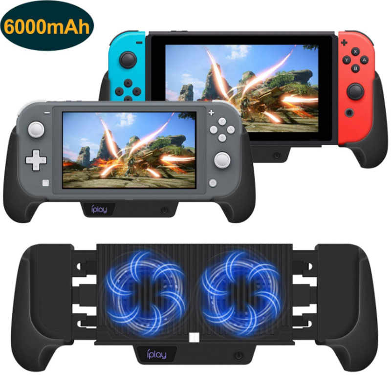 Protect Shell Cooling Fan For Switch Lite Console 6000mAh Battery Pack Charger Hand Charging Grip For Nintend Switch Lite