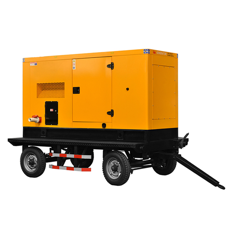 Cheap price water cooled 180kw silent canopy four wheel 225kva tow trailer diesel generator for outdoor work