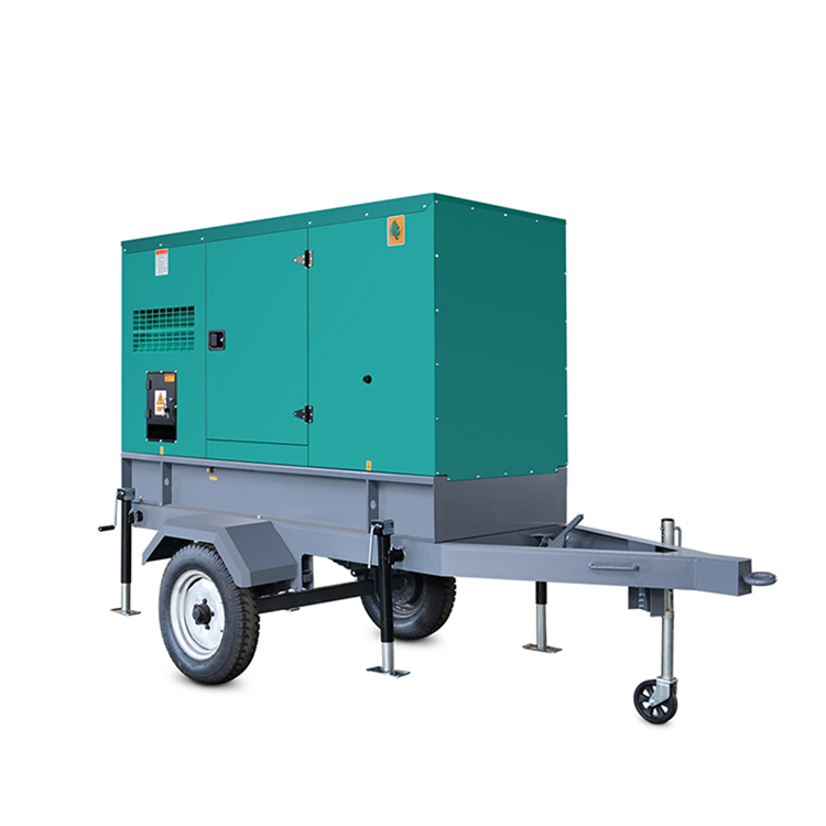 Cheap price water cooled 180kw silent canopy four wheel 225kva tow trailer diesel generator for outdoor work