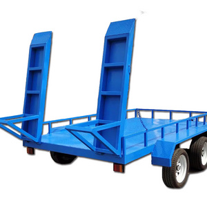 Galvanized European Box Utility Trailer for Skid Steer Loader/ Excavator /Car/Tractor