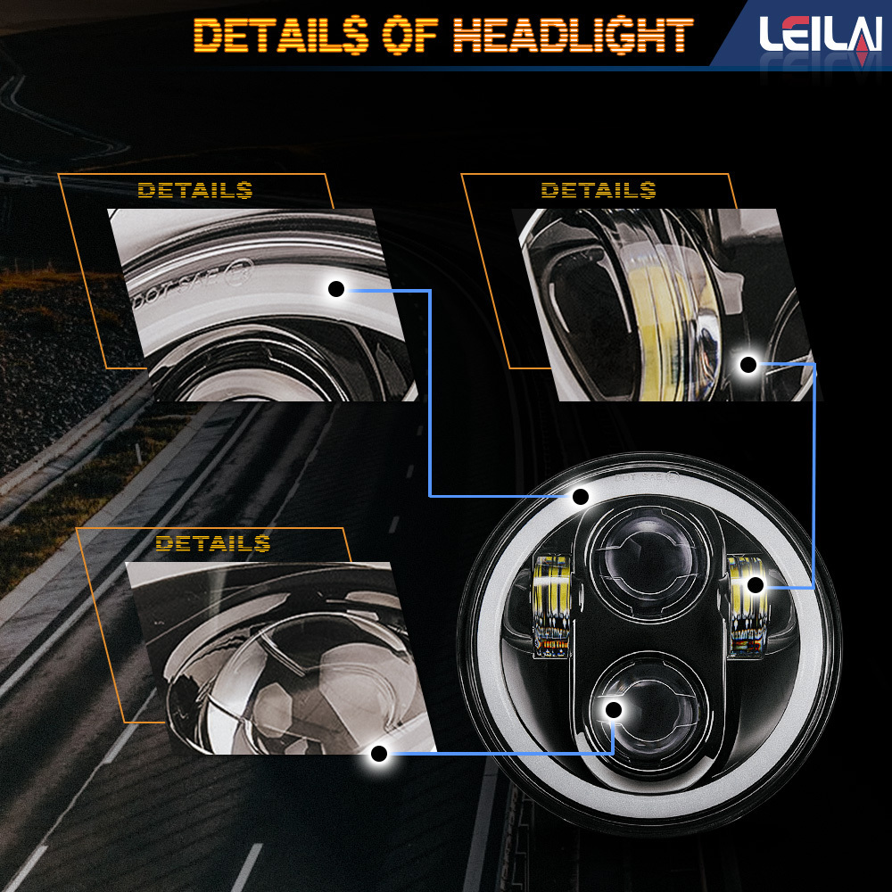 5.75Inch Led Headlights For   Accessories Halo Lights For  Headlight Led