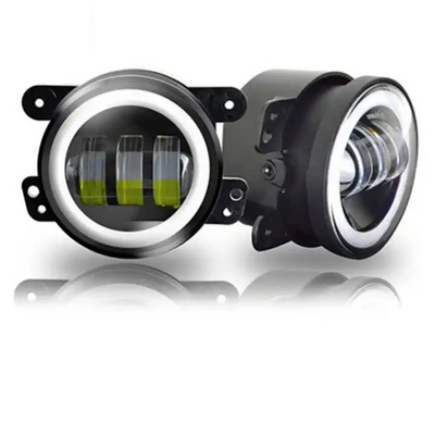 4" Led 30w Fog Light Drl Turn Signal For Jeep Wrangler Jk Tj Lj Led Fog Driving Light Angel Eye Lighting