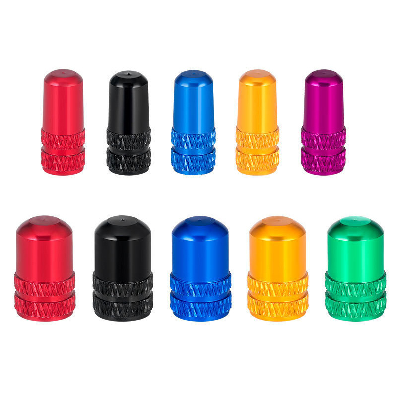 Bicycle Aluminum Alloy AV/FV Tire Gas Nozzle caps Mountain Road Bike Solid Color Valve caps