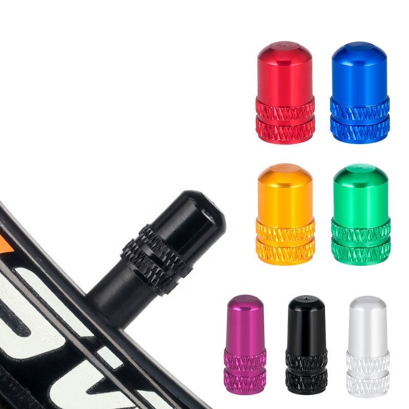 Bicycle Aluminum Alloy AV/FV Tire Gas Nozzle caps Mountain Road Bike Solid Color Valve caps