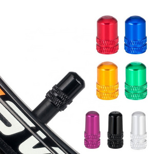 Bicycle Aluminum Alloy AV/FV Tire Gas Nozzle caps Mountain Road Bike Solid Color Valve caps