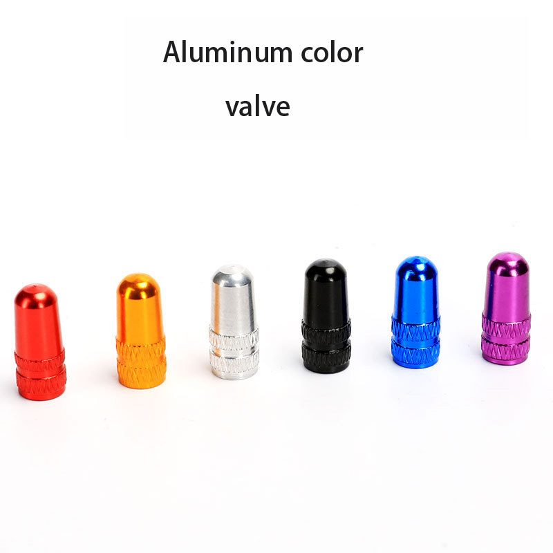 Bicycle Aluminum Alloy AV/FV Tire Gas Nozzle caps Mountain Road Bike Solid Color Valve caps