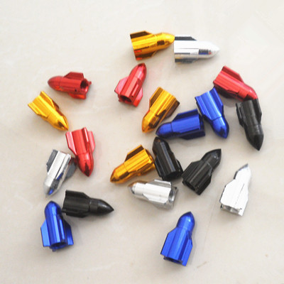 Mountain Bike Aluminum Alloy Valve caps Beautiful Rocket Mouth caps Bicycle Tire Dust Proof Gas Nozzle caps