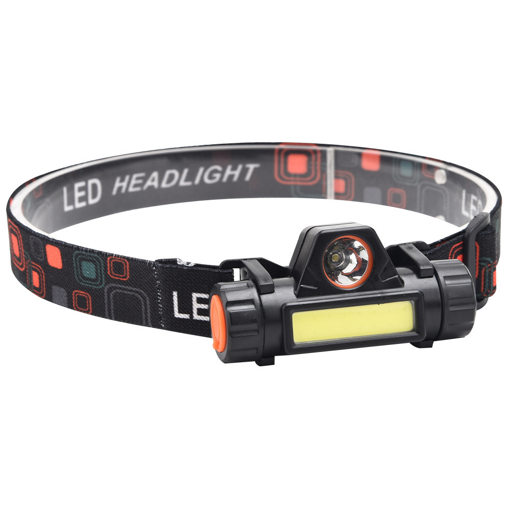 Strong magnetic headlights head mounted lighting USB charging cob night fishing headlights