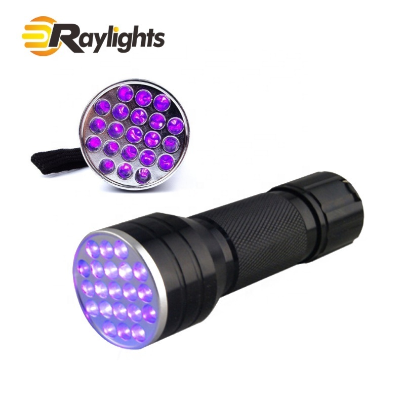 21 UV Ultraviolet LED Flashlight Blacklight for Money Detector Leak Detector Pets Urine and Stains Detector Finds Dog and Cat