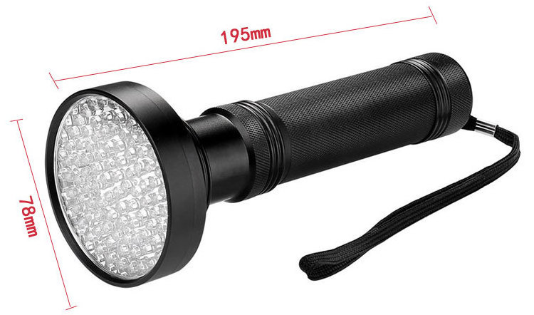 UV Black Light Flashlight 100 LED Best UV Light and Blacklight For Home & Hotel Inspection, Pet Urine & Stains