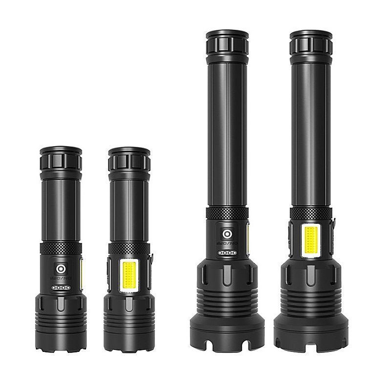 Rechargeable LED Flashlight High Lumens Tactical Flashlight Zoomable High-Power Flashlight for Camping Emergency