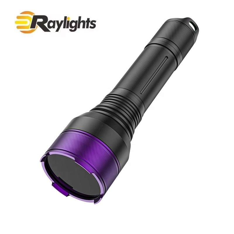 40W high-power 365nm black mirror UV purple flashlight cat moss fungus detection authenticity identification fluorescent agent