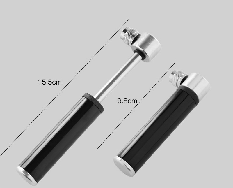 Mini Portable Pocket Bike Pump Fits Presta/Schrader Valve Bicycle Tire Pump 120 PSI High Pressure Pump