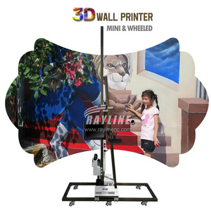 3D Portable Wall Printing Machine Company Factory Direct Price Wall Inkjet Printer Direct to Wall Printer With Wheels