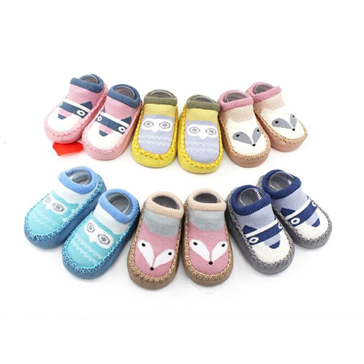 RL-A593 non skid slipper rubber bottom infant baby kids sole shoe socks with rubber soles cum shoes socks for baby kids