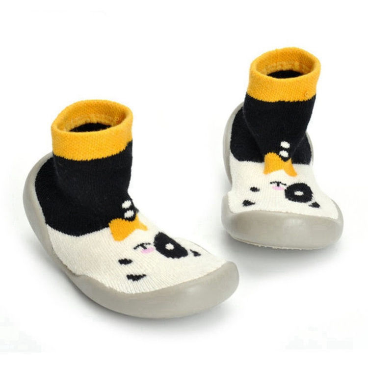 RL-A593 non skid slipper rubber bottom infant baby kids sole shoe socks with rubber soles cum shoes socks for baby kids