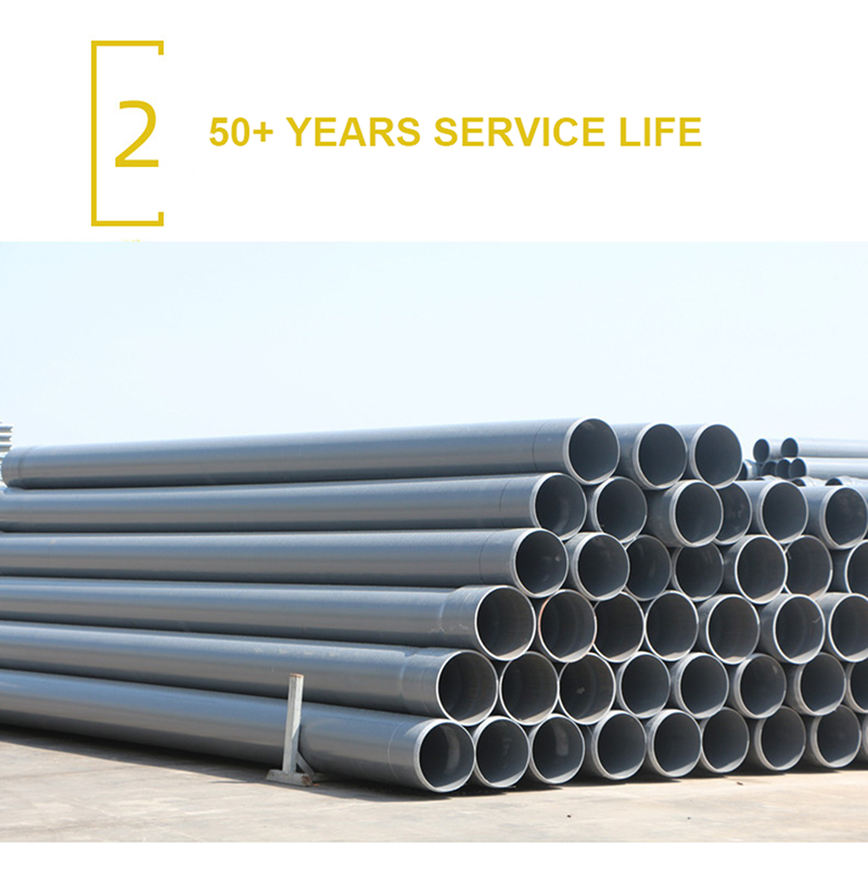 Plastic Tubes 110mm 160mm 200mm PVC Irrigation Sewer Plumbing Drainage Water Pipe 250mm 280mm 315mm UPVC Pipes for Water Supply