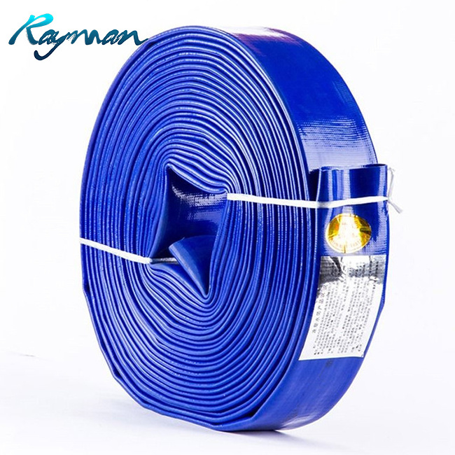 PVC Lay Flat Hose Pipe 4bar 6 Bar 10bar Flexible Layflat Water Irrigation Discharge Hose For Agriculture Farming