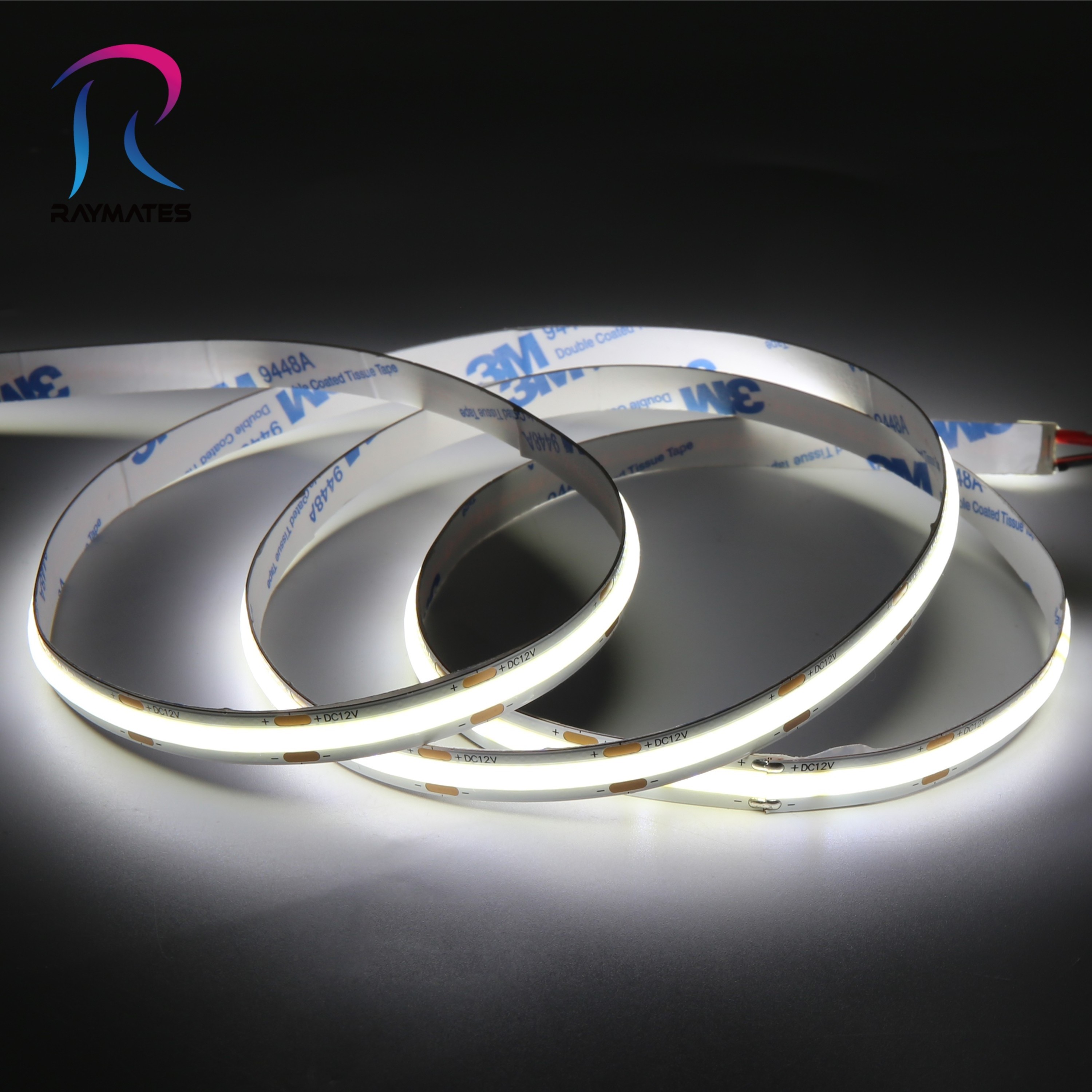 Flexible COB LED Strip 24V 12V 480Chips/m Single Color 50W 5M Length 8mm PCB Width Switch Controller Decor Ra90 3000K 4000K