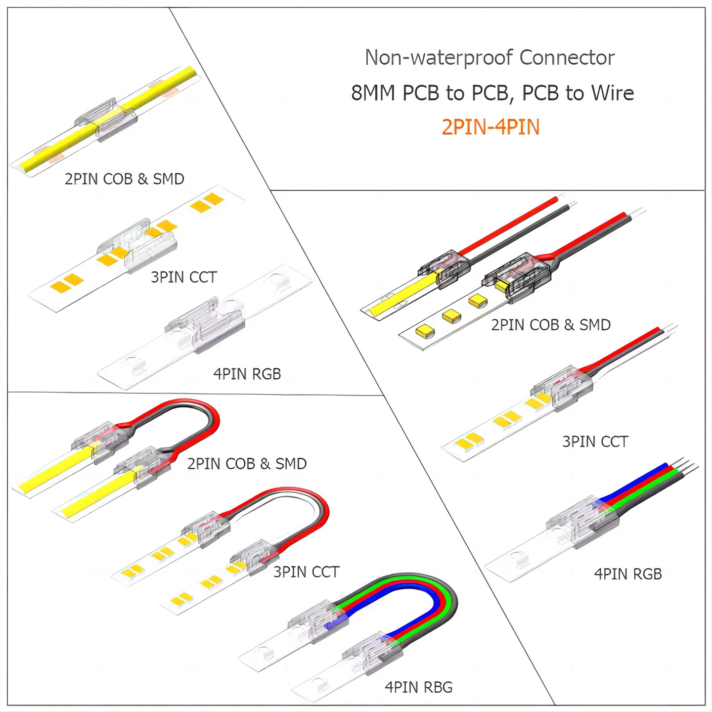 led strip lighting for cars ip20 COB Led Strip Lights 2700k 8MM warm light Indoor cob strip